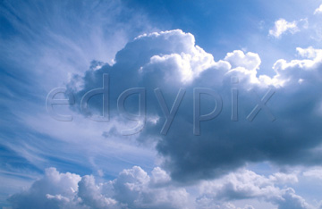 Comp image : sky0203 : Big white cumulus clouds in a sunny blue sky