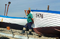 Fishing boats on the shingle at Aldeburgh, Suffolk, England