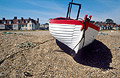 Fishing boat on the shingle at Aldeburgh, Suffolk, England Fishing boat on the shingle at Aldeburgh, Suffolk, England