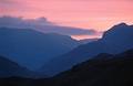 Pink sunset over Langdale, in the English Lake District Pink sunset over Langdale, in the English Lake District