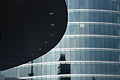 Dramatic shapes of buildings in the 'More London' development between London Bridge and Tower Bridge on the south bank of the River Thames, London, England