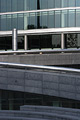 Dramatic shapes of buildings in the 'More London' development between London Bridge and Tower Bridge on the south bank of the River Thames, London, England