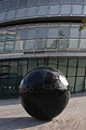 'Black ball' sculpture outside London's City Hall