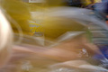 A strong blur of runners in the London Marathon