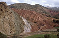 Layers of rock in the High Atlas mountains in Morocco