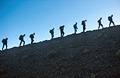 Setting off at daybreak to ascend M'Goun, a peak in the High Atlas mountains of Morocco