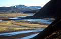 View across the Markarfljót [Markarfljot] river at Laufafell, Iceland