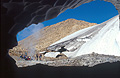 View from an icecave on the edge of the Torfajökull [Torfajokull] icecap, Iceland